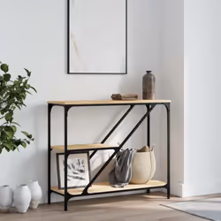 Ajoutez une touche d'élégance à votre entrée, salon ou couloir avec cette table console élégante. Matériau durable : la table ...