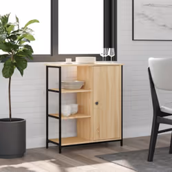 Ce buffet classique est destiné à être un supplément décoratif et pratique à votre maison. Matériau durable : le bois d'ingén ...