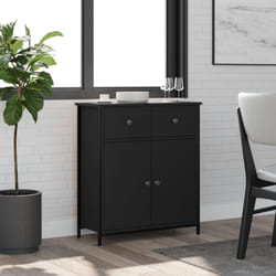 Vidaxl - Buffet noir 70x30x80 cm bois d'ingénierie