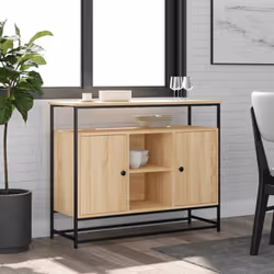 Ce buffet classique est destiné à être un supplément décoratif et pratique à votre maison. Matériau durable : le bois d'ingén ...