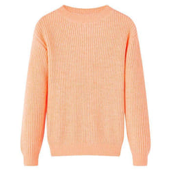 Pull-over tricoté pour enfants orange vif 92