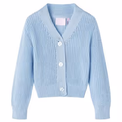 Cardigan pour enfants tricoté bleu 92