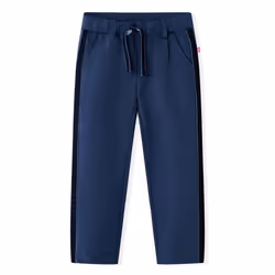 Pantalon bébé - vidaXL - Marine - Taille 92 - Coupe droite - Bordures noires