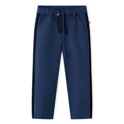 Pantalon bébé - vidaXL - Marine - Taille 92 - Coupe droite - Bordures noires
