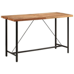 Table de bar 180x70x107 cm bois massif d'acacia et fer Vidaxl
