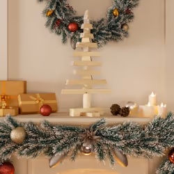 Créez l'ambiance de vacances parfaite avec cet arbre de Noël en bois ! Il ajoute un charme unique et une ambiance festive à v ...