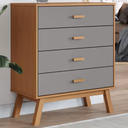Cette commode en bois, au charme scandinave, se veut le centre d'attraction de votre intérieur. Bois de pin massif : le bois  ...