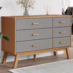 Cette commode en bois, au charme scandinave, se veut le centre d'attraction de votre intérieur. Bois de pin massif : le bois ...
