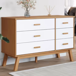 Cette commode en bois, au charme scandinave, se veut le centre d'attraction de votre intérieur. Bois de pin massif : le bois  ...