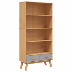 VidaXL 358613, Marron, Gris, Bois, Bois, Bois de pin, Bois, 875 mm, 350 mm