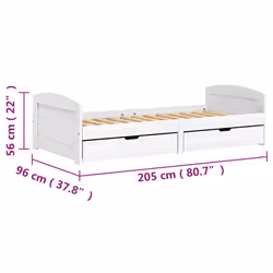 VidaXL 3185208 canapé lit sofa Blanc - Vue supplémentaire 8