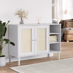 Ce buffet en bois, avec un charme minimaliste, est conçu pour répondre à vos besoins de rangement tout en ajoutant un look un ...