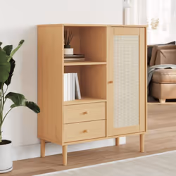 Vous êtes à la recherche d'un meuble haut élégant ? Ce buffet haut en bois ajoute un charme élégant à votre intérieur ! Bois  ...