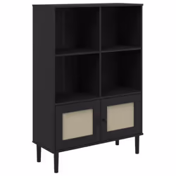 VidaXL 358063, Noir, Bois, Bois, Bois de pin, Polyuréthane, Bois, 900 mm, 350 mm