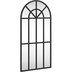 Vidaxl - Miroir mural noir 30x60 cm arche fer