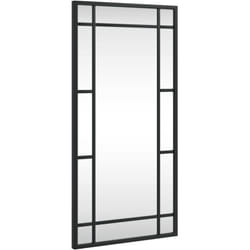 Vidaxl - Miroir mural noir 30x60 cm rectangulaire fer
