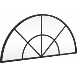 Vidaxl - Miroir mural noir 60x30 cm arche fer