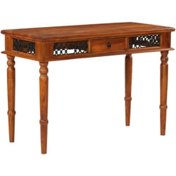 Bureau Avec Tiroir 110x50x76 Cm Bois D'Acacia Solide Vidaxl