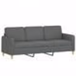 vidaXL Canapé à 3 places Gris foncé 180 cm Tissu