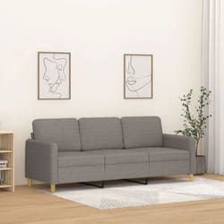 vidaXL Canapé à 3 places Taupe 180 cm Tissu