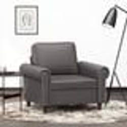 vidaXL Fauteuil Gris 60 cm Similicuir