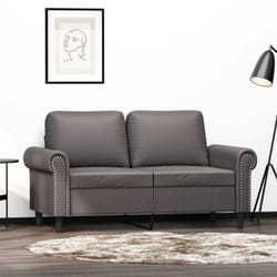 Canapé à 2 places Gris 120 cm Similicuir Vidaxl