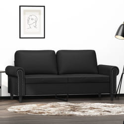Vidaxl - Canapé à 2 places Noir 140 cm Similicuir