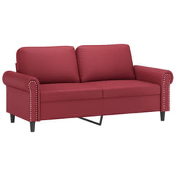 Vidaxl - Canapé à 2 places Rouge bordeaux 140 cm Similicuir