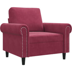 Vidaxl - Fauteuil Rouge bordeaux 60 cm Velours