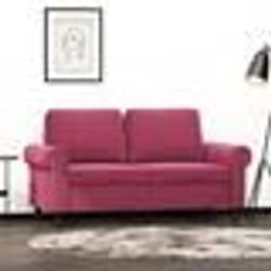 vidaXL Canapé à 2 places Rouge bordeaux 120 cm Velours