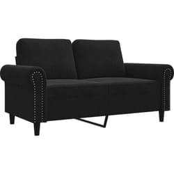 Canapé à 2 places Noir 120 cm Velours Vidaxl