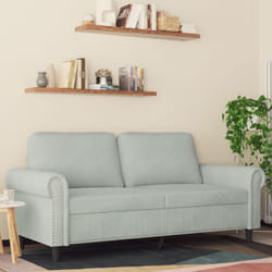Vidaxl - Canapé à 2 places Gris clair 140 cm Velours