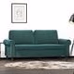 vidaXL Canapé à 2 places Vert foncé 140 cm Velours