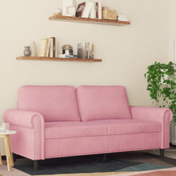 Canapé À 2 Places Rose 140 Cm Velours Vidaxl531780