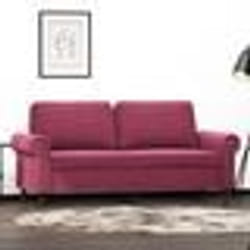 vidaXL Canapé à 2 places Rouge bordeaux 140 cm Velours