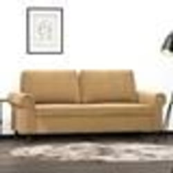 vidaXL Canapé à 2 places Marron 140 cm Velours