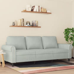 Vidaxl - Canapé à 3 places Gris clair 180 cm Velours