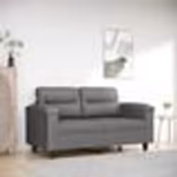 vidaXL Canapé à 2 places Gris foncé 120 cm Tissu microfibre