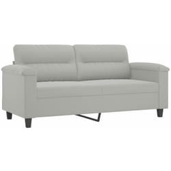 Vidaxl - Canapé à 2 places Gris clair 140 cm Tissu microfibre