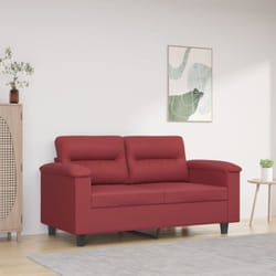 Vidaxl - Canapé à 2 places Rouge bordeaux 120 cm Similicuir