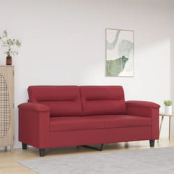 Vidaxl - Canapé à 2 places Rouge bordeaux 140 cm Similicuir