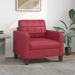 Fauteuil Rouge bordeaux 60 cm Similicuir