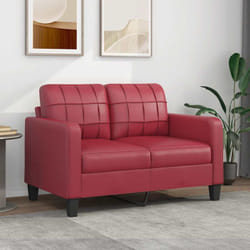 Vidaxl - Canapé à 2 places Rouge bordeaux 120 cm Similicuir