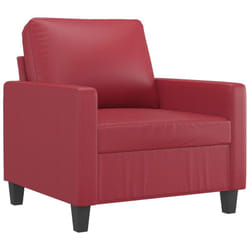 Vidaxl - Fauteuil Rouge bordeaux 60 cm Similicuir