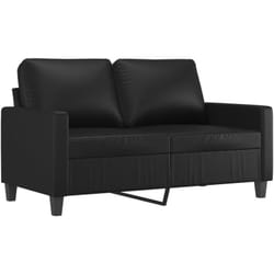 Vidaxl - Canapé à 2 places Noir 120 cm Similicuir
