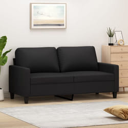 Canapé à 2 places Noir 140 cm Similicuir Vidaxl