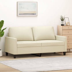 Vidaxl - Canapé à 2 places Crème 140 cm Similicuir