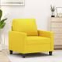 vidaXL Fauteuil Jaune clair 60 cm Tissu