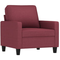 Fauteuil Rouge bordeaux 60 cm Tissu Vidaxl