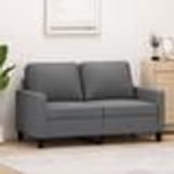 vidaXL Canapé à 2 places Gris foncé 120 cm Tissu